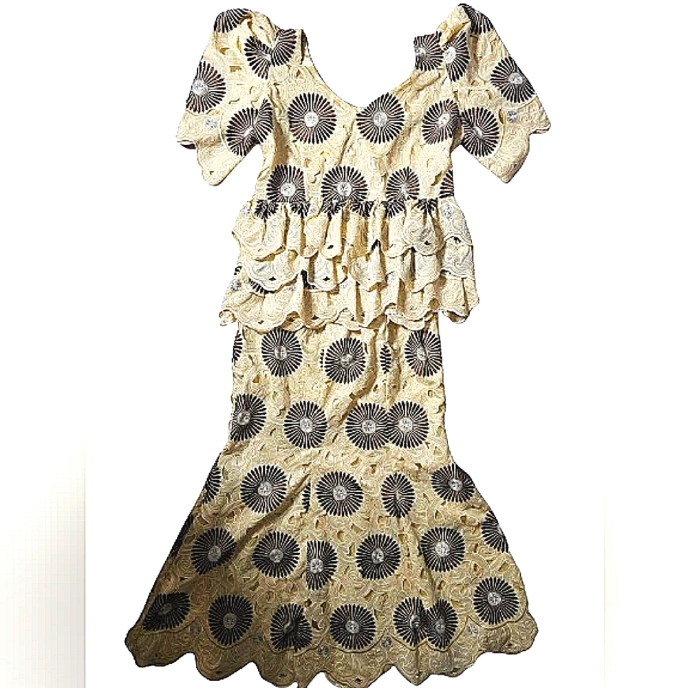 2 piece African print maxi skirt set size L/XL